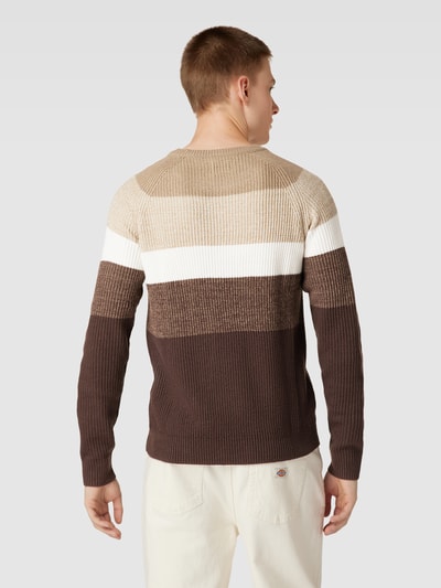 Jack & Jones Gebreide pullover met ronde hals, model 'PANNEL' Middenbruin - 5