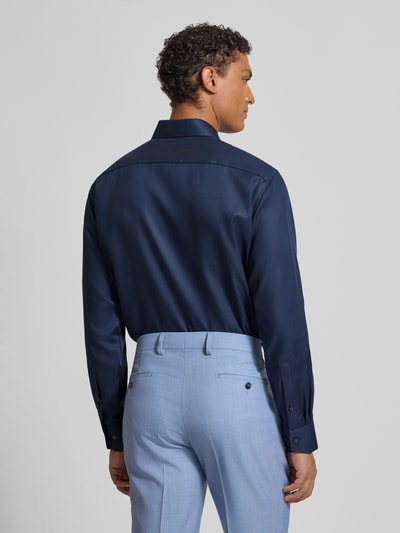 OLYMP Regular fit zakelijk overhemd van puur katoen Marineblauw - 5