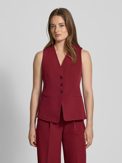 BOSS Orange Regular Fit Weste mit Paspeltaschen Bordeaux 4