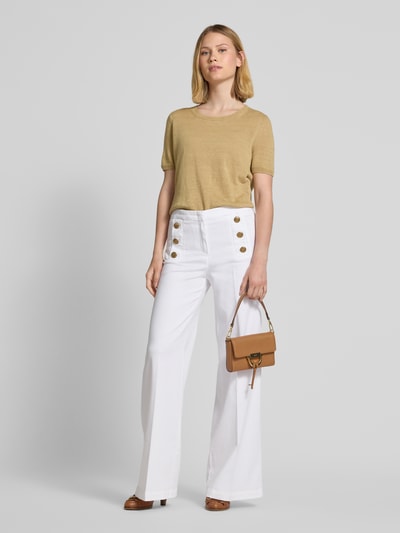 SEDUCTIVE Hose aus mit Leinen-Anteil Modell 'Bridget' Offwhite 1