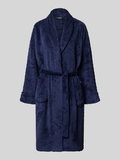 Lauren Ralph Lauren szlafrok o kroju relaxed fit z naszywanymi kieszeniami Ciemnoniebieski 1