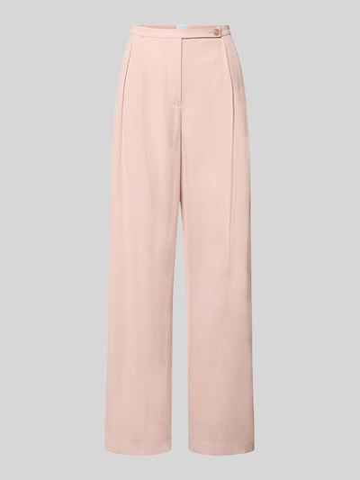 Jake*s Collection Bundfaltenhose aus Viskose-Mix mit Knopfverschluss Fuchsia 2