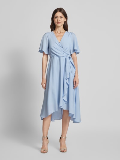 Christian Berg Cocktail Cocktailkleid in Wickel-Optik Hellblau 4