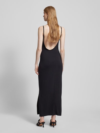 Only Długa sukienka z mieszanki wiskozy model ‘Amelia’ Czarny 5