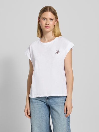 s.Oliver RED LABEL Regular fit T-shirt van puur katoen Wit - 4