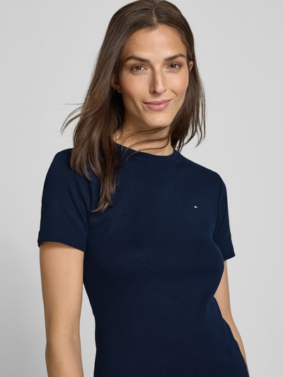 Tommy Hilfiger Slim Fit T-Shirt aus reiner Baumwolle Marine 3