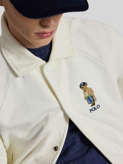 Polo Ralph Lauren Vintage Fit Sweatjacke aus Baumwoll-Mix Offwhite 3