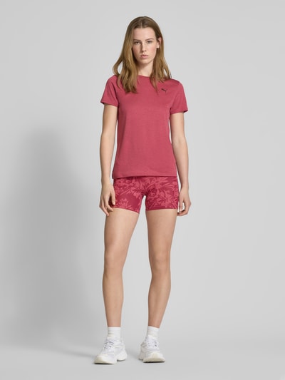 PUMA PERFORMANCE Super skinny fit korte broek met brede band, model 'ESSENTIAL' Bordeaux - 1