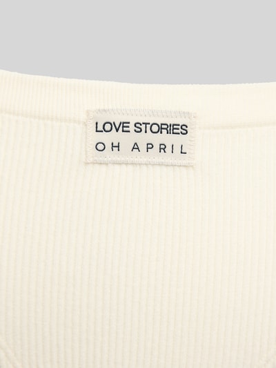 OH APRIL String met labeldetail, model 'Lima' Offwhite - 2