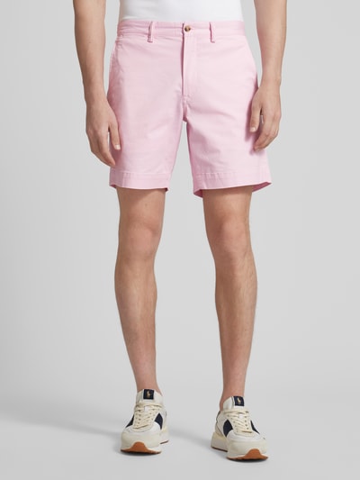 Polo Ralph Lauren Szorty o kroju stretch straight fit ze szlufkami na pasek model ‘BEDFORD’ Różowawy 4