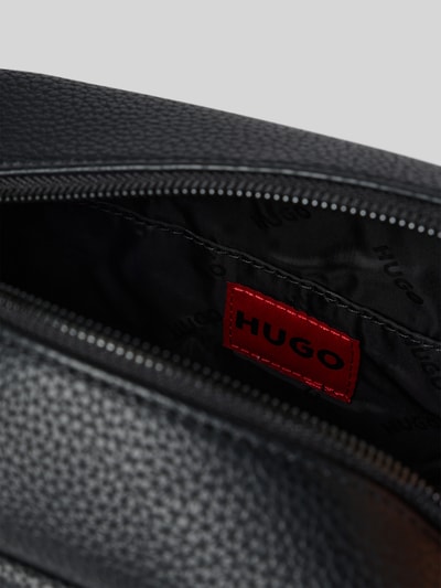 HUGO Toilettas in leerlook, model 'QUANTIC' Zwart - 4