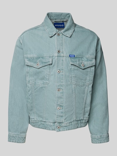 Hugo Blue Regular Fit Jeansjacke mit Brusttaschen Modell 'Dex' Jeansblau 2