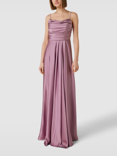 TROYDEN COLLECTION Cocktailkleid mit Wasserfall-Ausschnitt Mauve 4