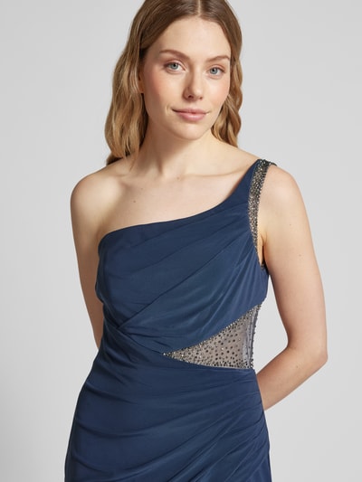 Luxuar Abendkleid mit Ziersteinbesatz Graphit 3