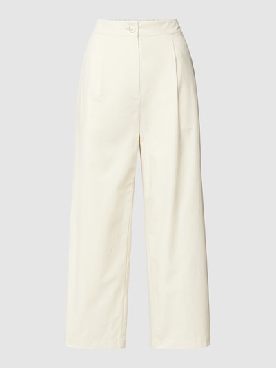 Jake*s Casual Stoffen broek met platte plooien Offwhite - 2