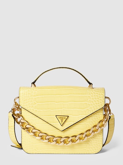 Guess Crossbodytas in reptiellook, model 'RETOUR' Lichtgeel - 2