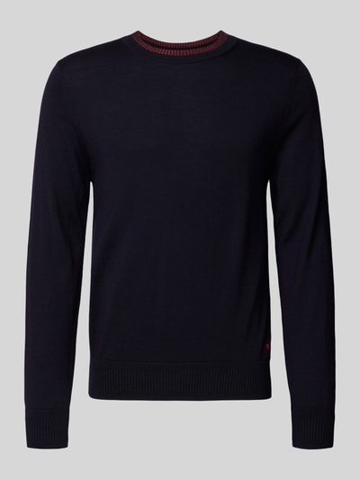 PAUL SMITH Strickpullover mit gerippten Abschlüssen Marine 2