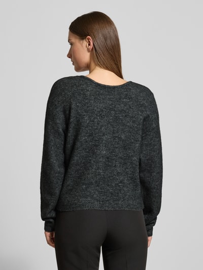MSCH Copenhagen Regular Fit Strickjacke mit Alpaka-Anteil Modell 'Milania Hope' Anthrazit 5