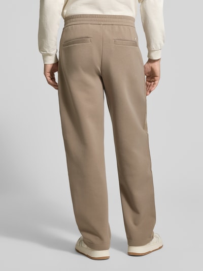 Emporio Armani Regular Fit Sweathose mit Label-Details Taupe 5