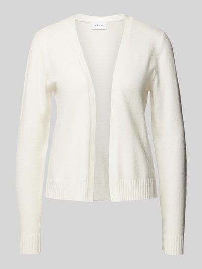 Vila Cardigan mit gerippten Abschlüssen Offwhite 2