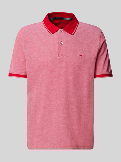 Fynch-Hatton Poloshirt met labelstitching Rood - 2