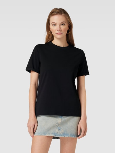 Pieces T-shirt met vaste mouwomslagen Zwart - 4