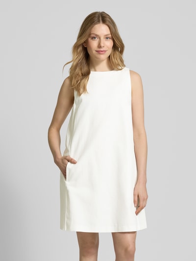 Weekend Max Mara Minikleid aus Baumwoll-Leinen-Mix Modell 'RACER' Weiss 4