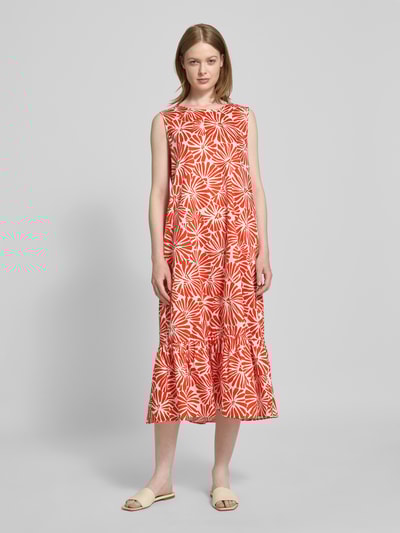 Smith and Soul Midi-jurk met ronde hals Rood - 4