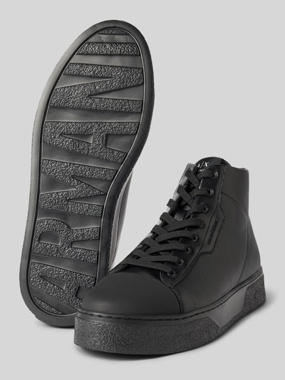 ARMANI EXCHANGE Sneakers met plateauzool, model 'LION' Zwart - 4