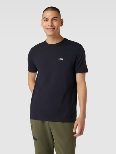 BOSS Green T-Shirt mit Label-Print Marine 4