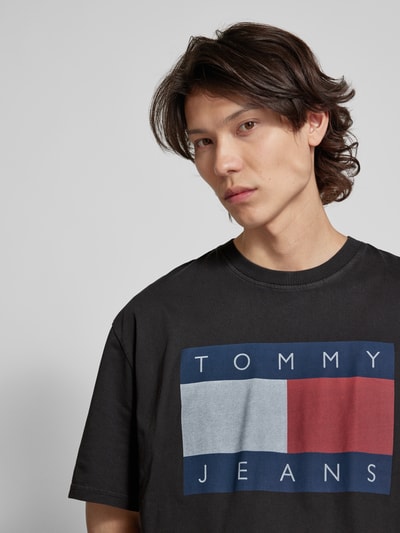 Tommy Jeans T-shirt met labelprint Zwart - 3