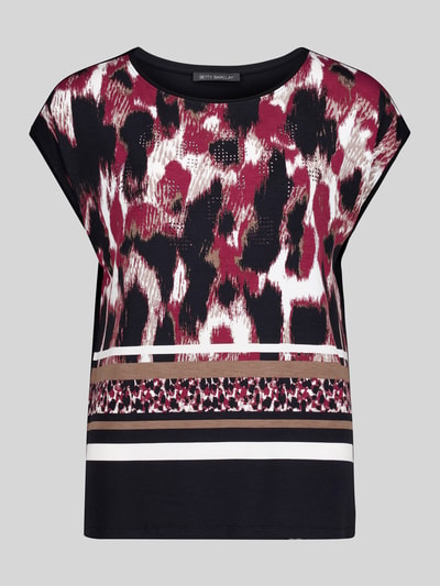 Betty Barclay Regular Fit T-Shirt mit fixiertem Umschlag Bordeaux 2