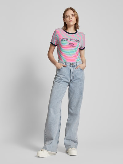 Tom Tailor Denim T-Shirt mit Statement-Label-Print Weiss 1