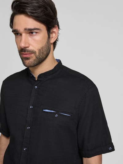 Christian Berg Men Vrijetijdsoverhemd met knoopsluiting Zwart - 3