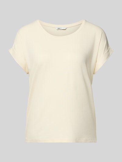 Produktfoto, Regular Fit T-Shirt aus Viskose-Mix Modell 'MOSTER' von Only, Optik: Unifarben, Rundhals, Kurzarm, Feinripp-Textur