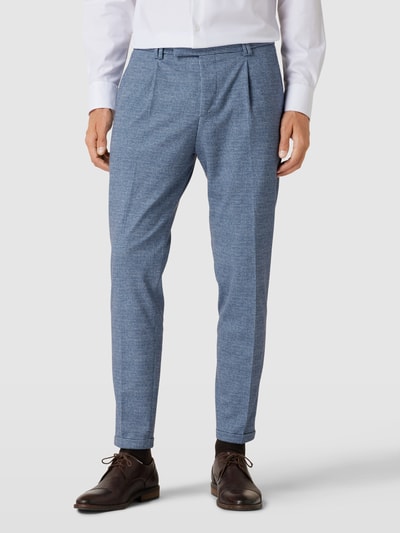 Cinque Bundfaltenhose mit Hahnentrittmuster Blau 4