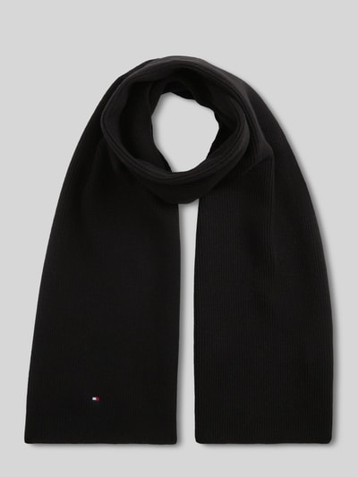 Tommy Hilfiger Schal aus Baumwoll-Mix mit Woll-Anteil Black 1