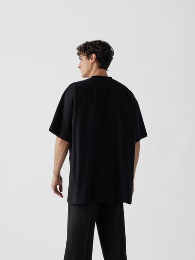 VETEMENTS Oversized T-Shirt mit Label-Print Schwarz 5