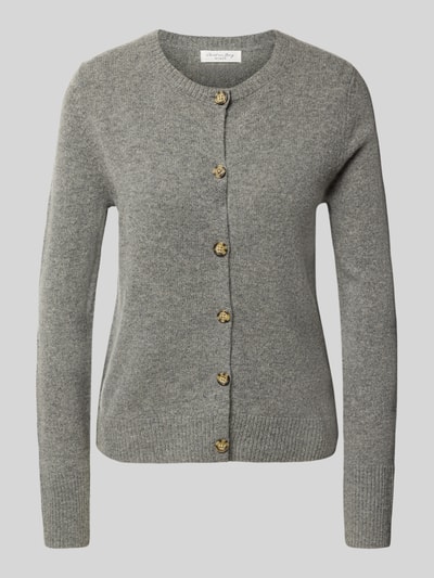 Christian Berg Woman Kardigan z okrągłym dekoltem i zapięciem na guziki Średnioszary melanż 2