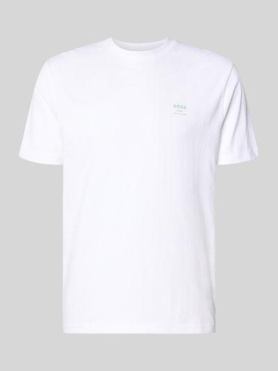 Produktfoto, Regular Fit T-Shirt aus reiner Baumwolle Modell 'TE_GROOVE' von BOSS Orange, gładki biały jersey, nadruk z logo