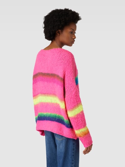 miss goodlife Strickpullover mit Kontraststreifen Rosa 5