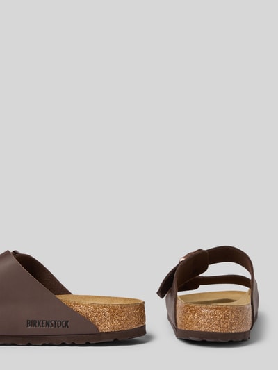 Birkenstock Instappers met brede riempjes, model 'Arizona' Donkerbruin - 2
