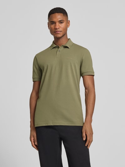 BOSS Green Slim Fit Poloshirt aus reiner Baumwolle Modell 'PAUL' Oliv 4