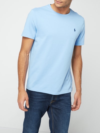 Polo Ralph Lauren Slim Fit T-Shirt mit Logo-Stickerei Bleu Melange 4