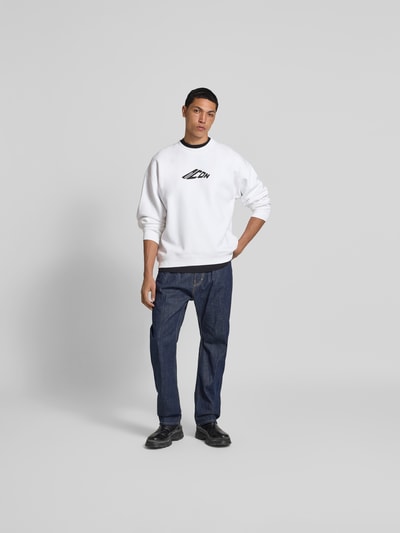 Dsquared2 Sweatshirt mit gerippten Abschlüssen Weiss 1