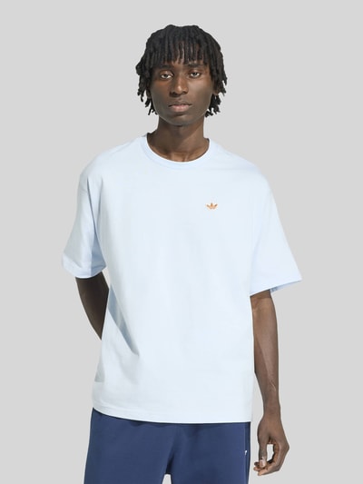 adidas Originals Loose Fit T-Shirt aus reiner Baumwolle Hellblau 4