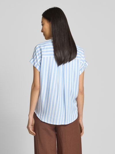 Tom Tailor Loose Fit Bluse mit Streifenmuster Hellblau 5