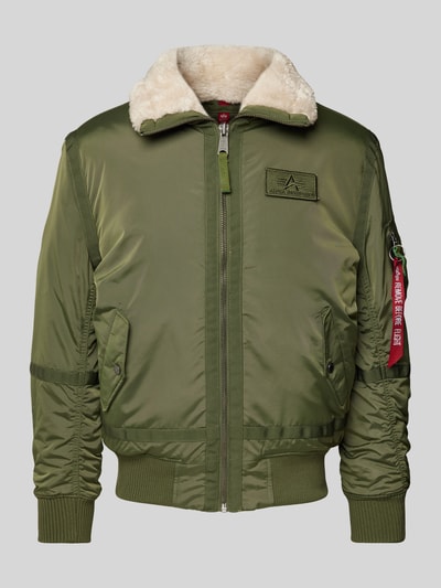 Alpha Industries Bomberjacke mit Stehkragen Oliv 1