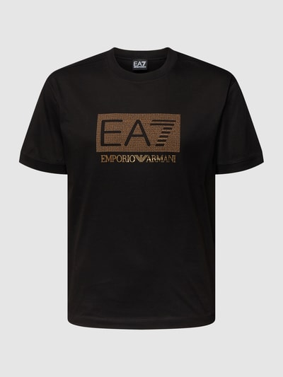 EA7 Emporio Armani T-Shirt mit Label-Design Schwarz 2