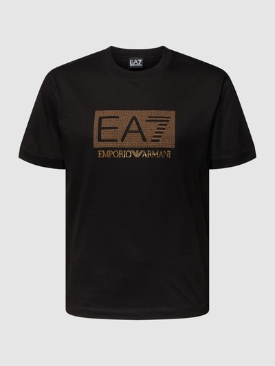 EA7 Emporio Armani T-Shirt mit Label-Design Black 2